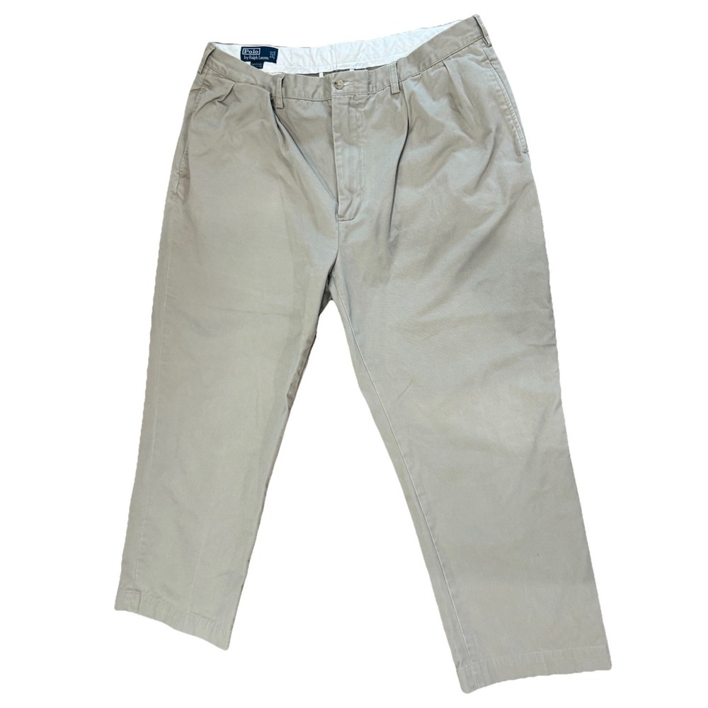 Polo Ralph Lauren Andrew Pant Mens 40x 32  Classic‎ Chino Khaki.